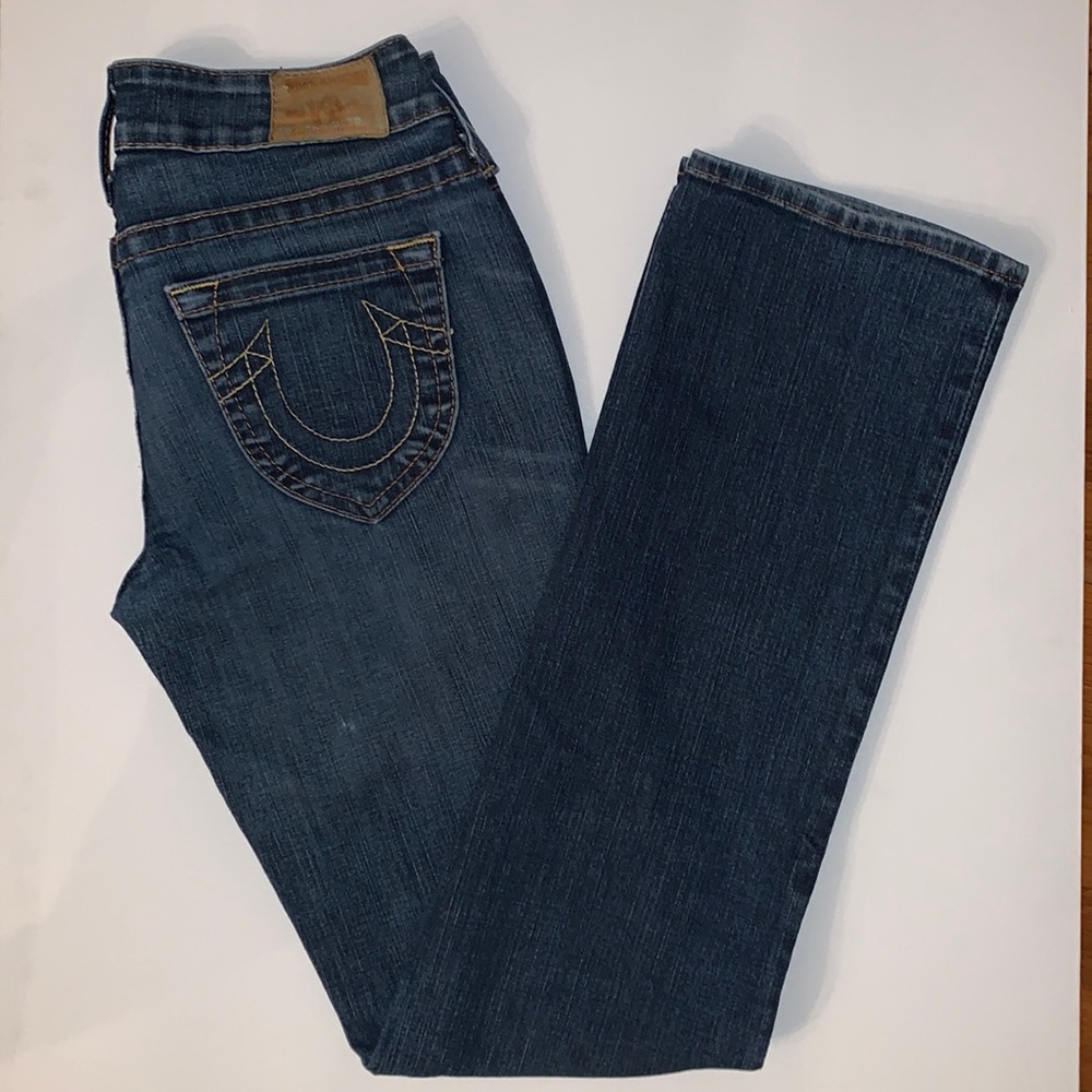 True Religion vintage yellow button jeans, size 29